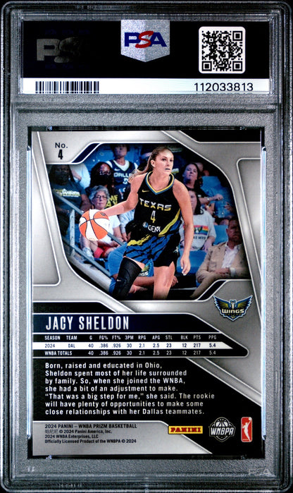 2024 Panini Prizm WNBA - JACY SHELDON #4 - Rookie - PSA 9 - ROOKIE