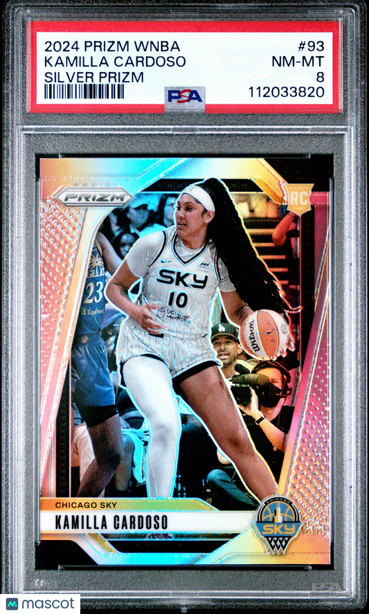 2024 Panini Prizm WNBA - KAMILLA CARDOSO #93 - Silver Prizm - PSA 8 - ROOKIE