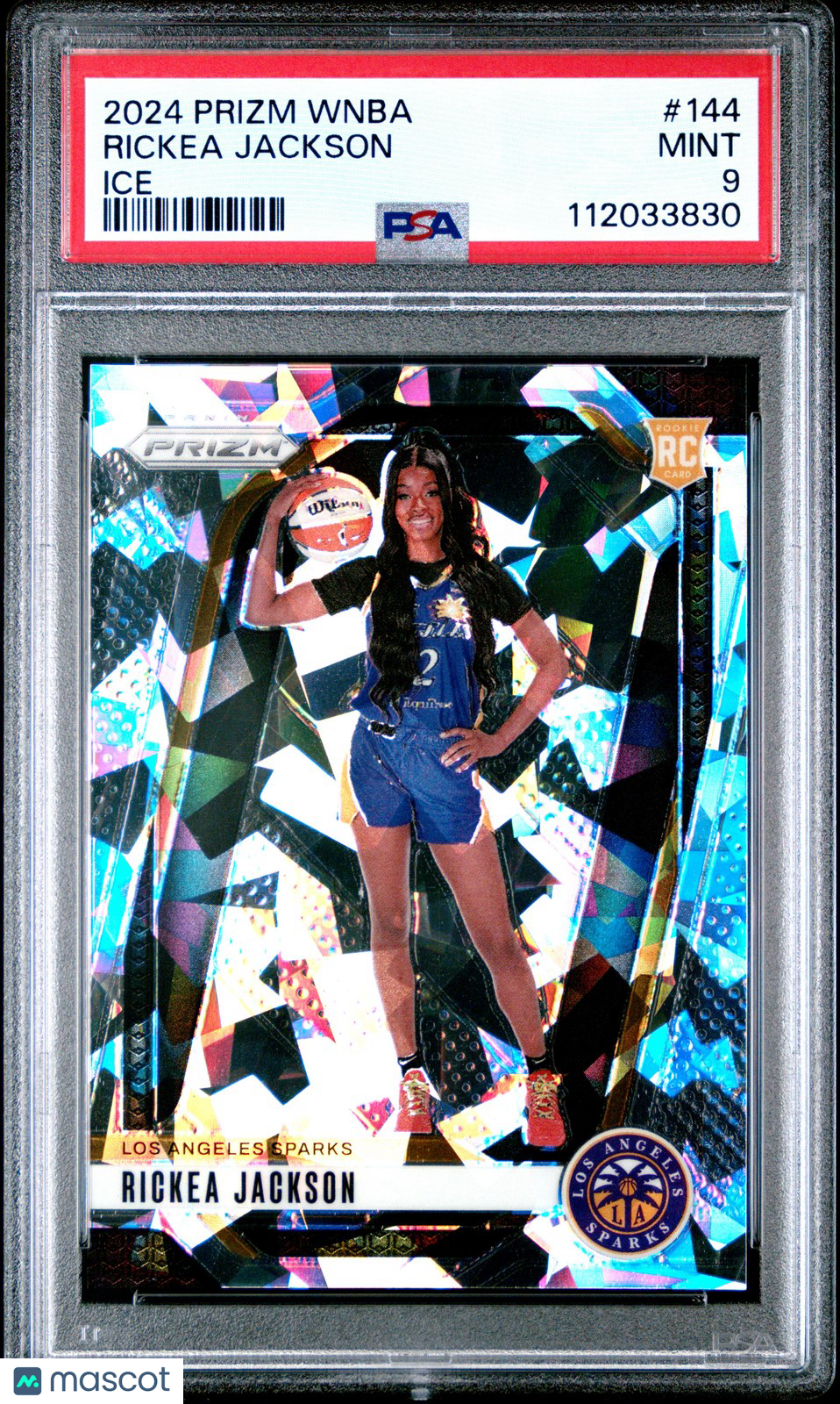2024 Panini Prizm WNBA - RICKEA JACKSON #144 - ICE ROOKIE - PSA 9