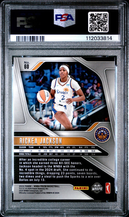 2024 Panini Prizm WNBA - RICKEA JACKSON #60 - Rookie - PSA 8 - ROOKIE - PSA