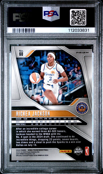 2024 Panini Prizm WNBA - RICKEA JACKSON #60b - Rookie ICE - PSA 9 - ROOKIE - PSA