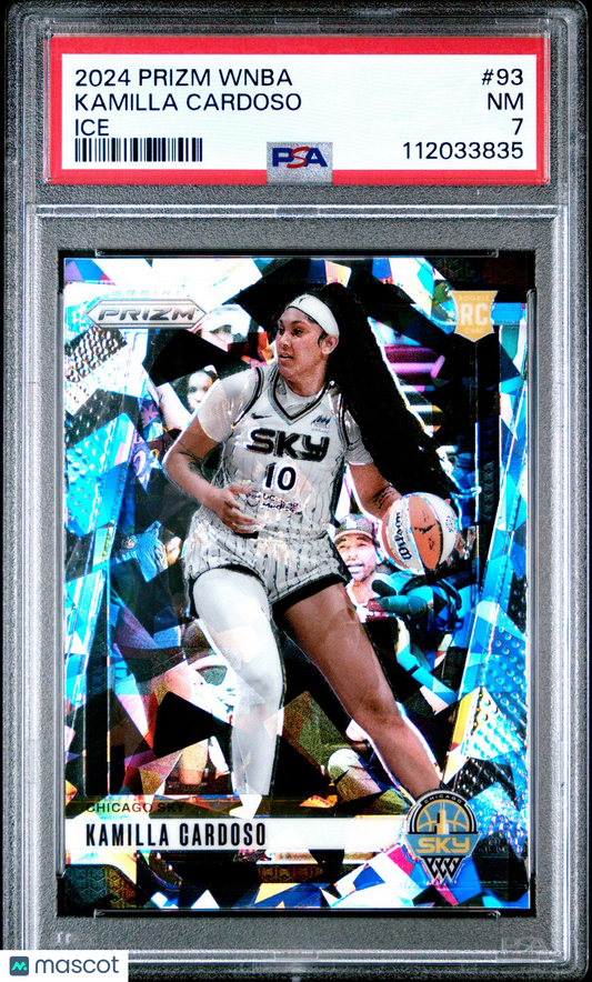 2024 Panini Prizm WNBA - KAMILLA CARDOSO #93 - Ice Rookie - PSA 7 - Ice ROOKIE