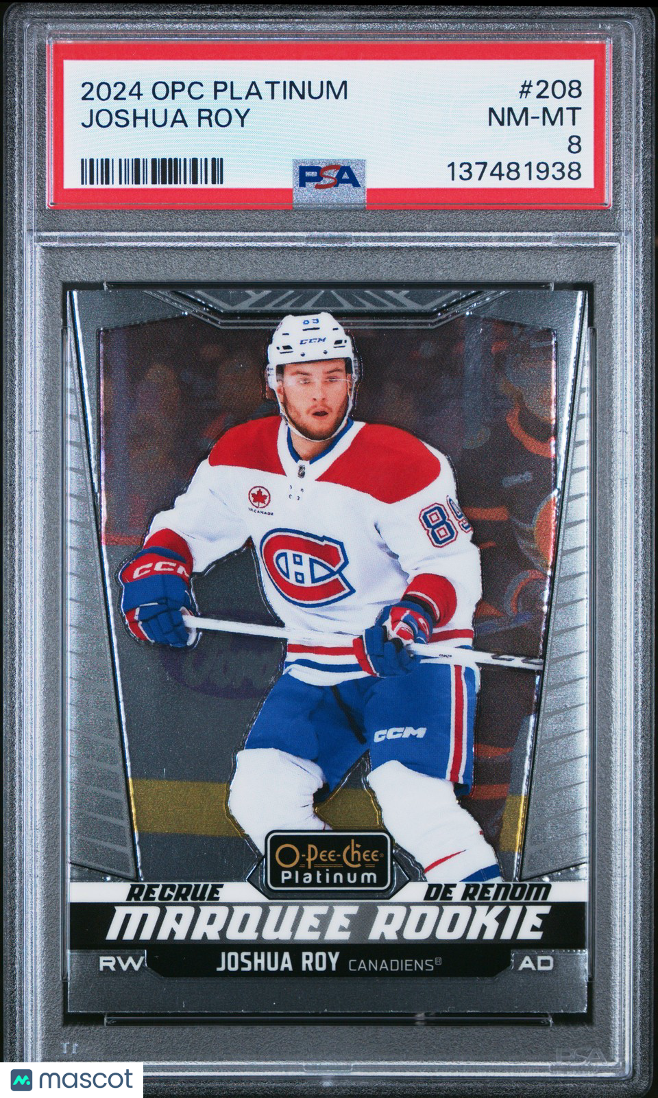 2024 Upper Deck O-PEE-CHEE Platinum Hockey NHL - JOSHUA ROY #208 - PSA - ROOKIE