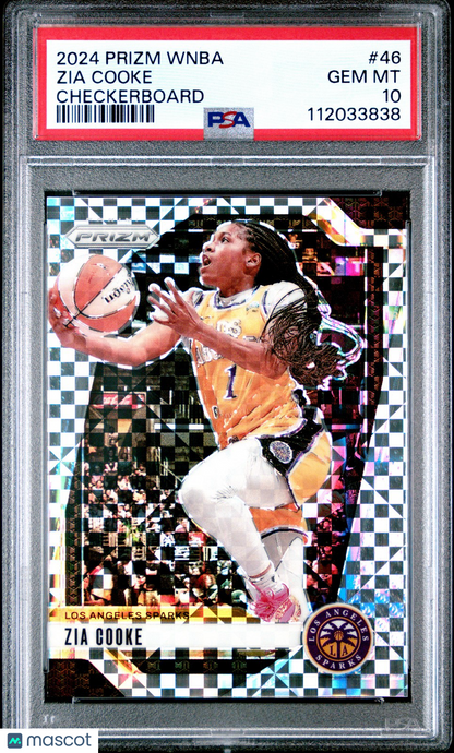 2024 Panini Prizm WNBA - ZIA COOKE #46 - Checkerboard - PSA 10
