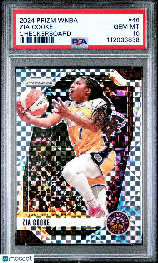 2024 Panini Prizm WNBA - ZIA COOKE #46 - Checkerboard - PSA 10