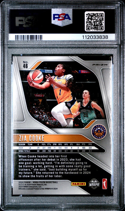 2024 Panini Prizm WNBA - ZIA COOKE #46 - Checkerboard - PSA 10