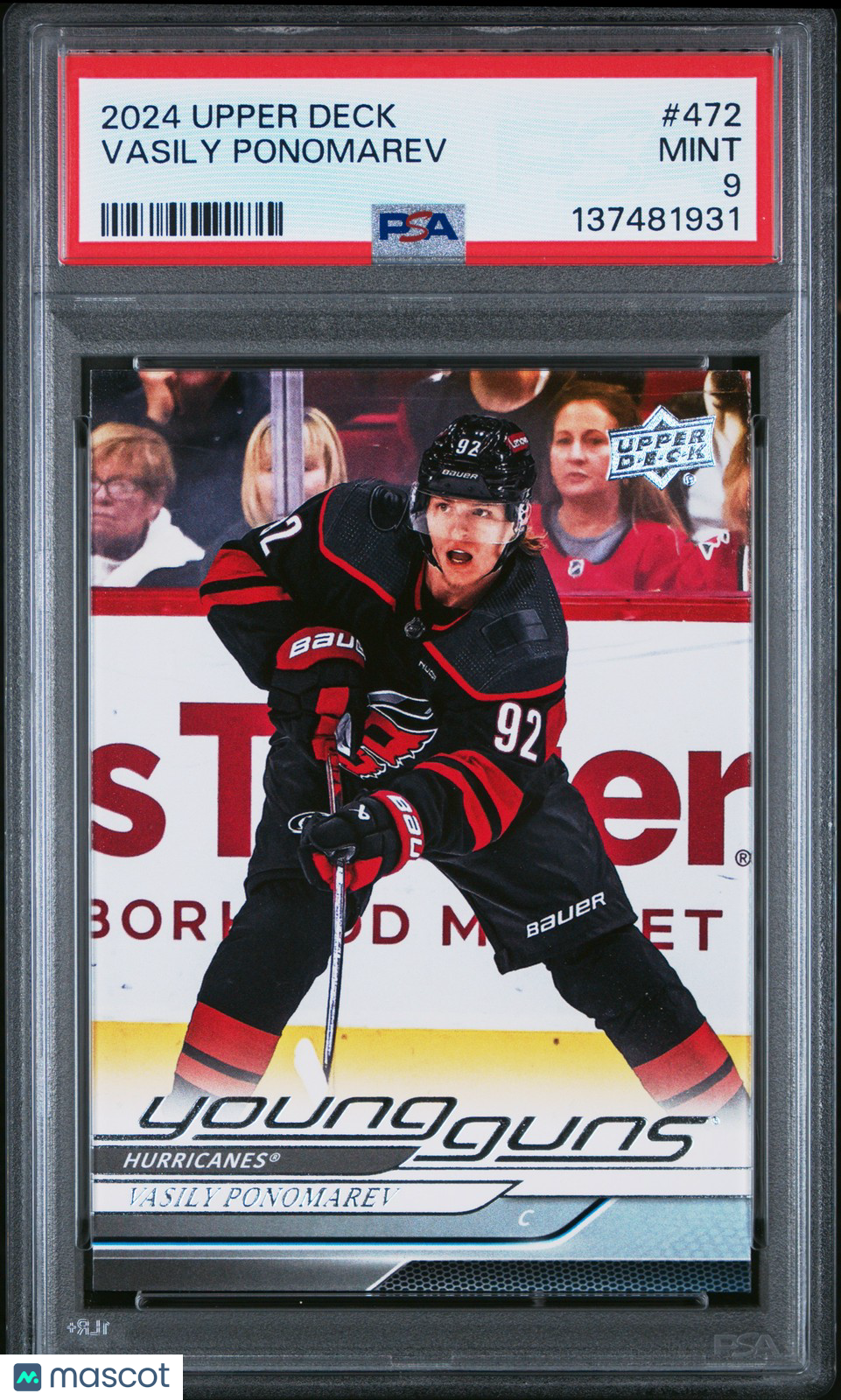 2024 Upper Deck Hockey NHL - VASILY PONOMAREV #472- YOUNG GUNS - PSA - YG ROOKIE