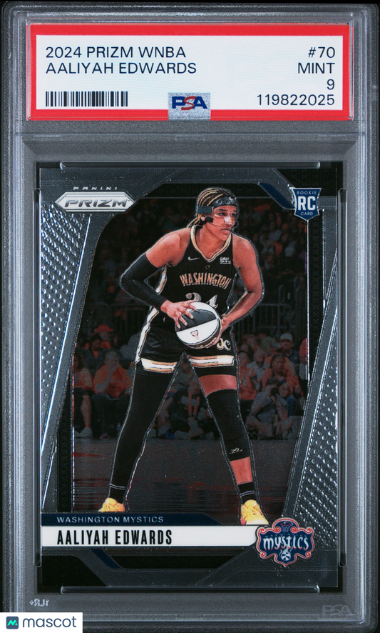 2024 Panini Prizm WNBA- AALIYAH EDWARDS #70 b - Rookie - PSA 9 - ROOKIE
