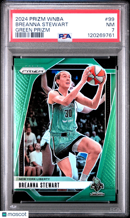 2024 Panini Prizm WNBA - BREANNA STEWART #99 - Green Prizm - PSA - Green Prizm