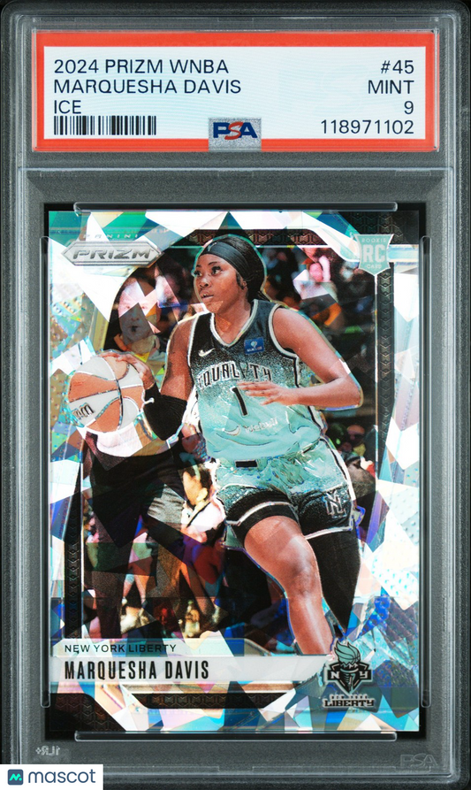 2024 Panini Prizm WNBA -MARQUESHA DAVIS #45 - Ice Rookie - PSA 9 - Ice ROOKIE