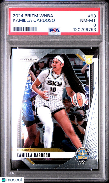 2024 Panini Prizm WNBA - KAMILLA CARDOSO #93 c - Rookie - PSA 8 - ROOKIE