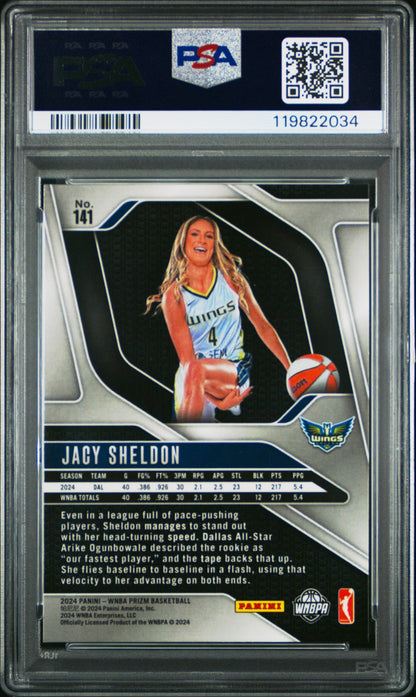 2024 Panini Prizm WNBA - JACY SHELDON #141 b - Rookie - PSA 8 - ROOKIE
