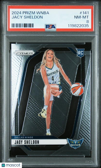 2024 Panini Prizm WNBA - JACY SHELDON #141 c - Rookie - PSA 8 - ROOKIE