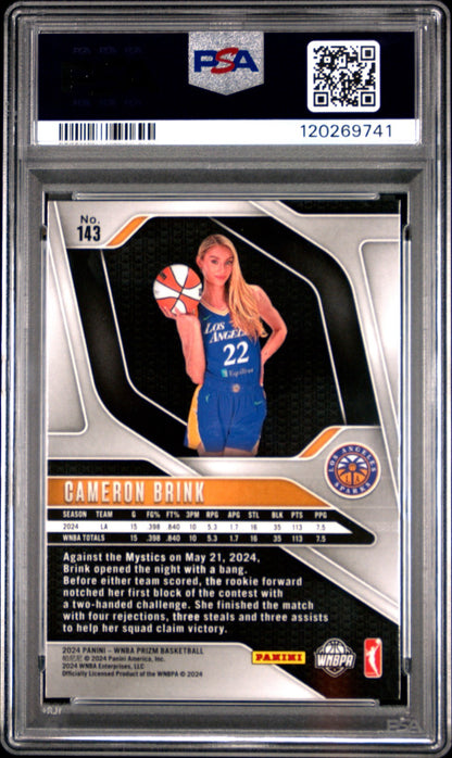 2024 Panini Prizm WNBA - CAMERON BRINK #143 b - Rookie - PSA - ROOKIE
