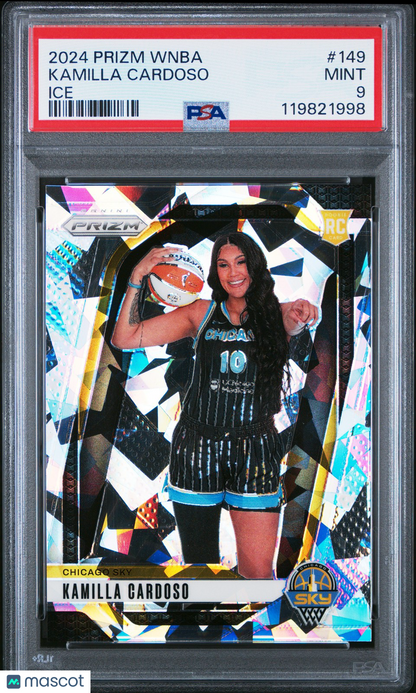 2024 Panini Prizm WNBA - KAMILLA CARDOSO #149a - Ice Rookie - PSA 9 - Ice ROOKIE