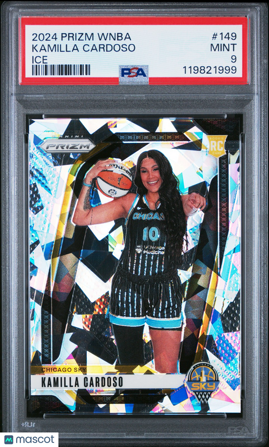 2024 Panini Prizm WNBA - KAMILLA CARDOSO #149b - Ice Rookie - PSA 9 - Ice ROOKIE