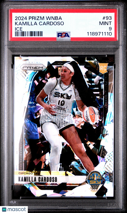 2024 Panini Prizm WNBA - KAMILLA CARDOSO #93 - Ice Rookie - PSA 9 - Ice ROOKIE
