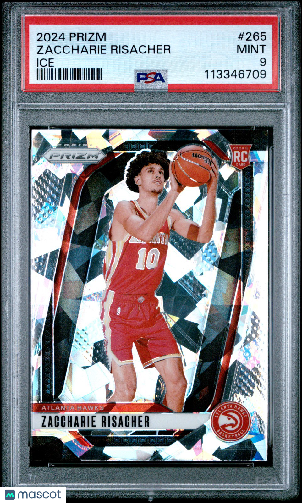 2024 Panini Prizm NBA - ZACCHARIE RISACHER #265 - ICE Rookie - PSA - ROOKIE