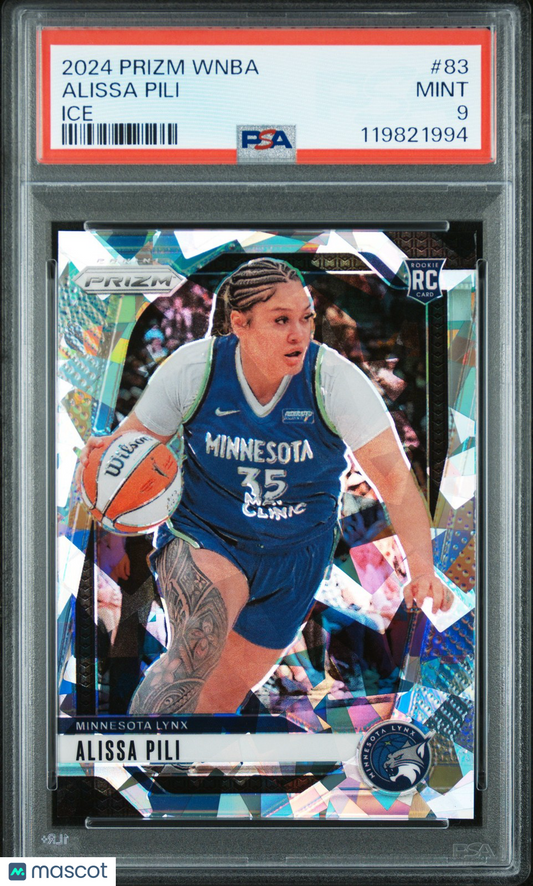 2024 Panini Prizm WNBA - ALISSA PILI #83 a - Ice Rookie - PSA 9 - Ice ROOKIE