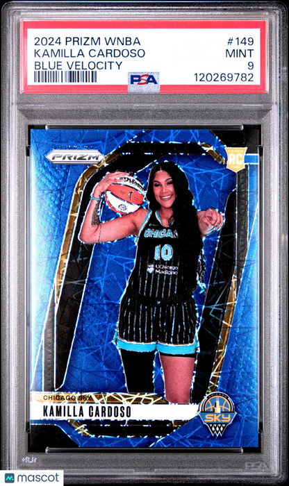 2024 Panini Prizm WNBA - KAMILLA CARDOSO #149 - Blue Velocity - PSA 9 - ROOKIE