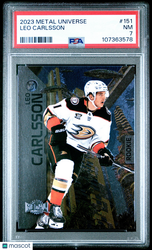 2023 Skybox Metal Universe Hockey NHL- LEO CARLSSON #151 - ROOKIE - PSA - ROOKIE