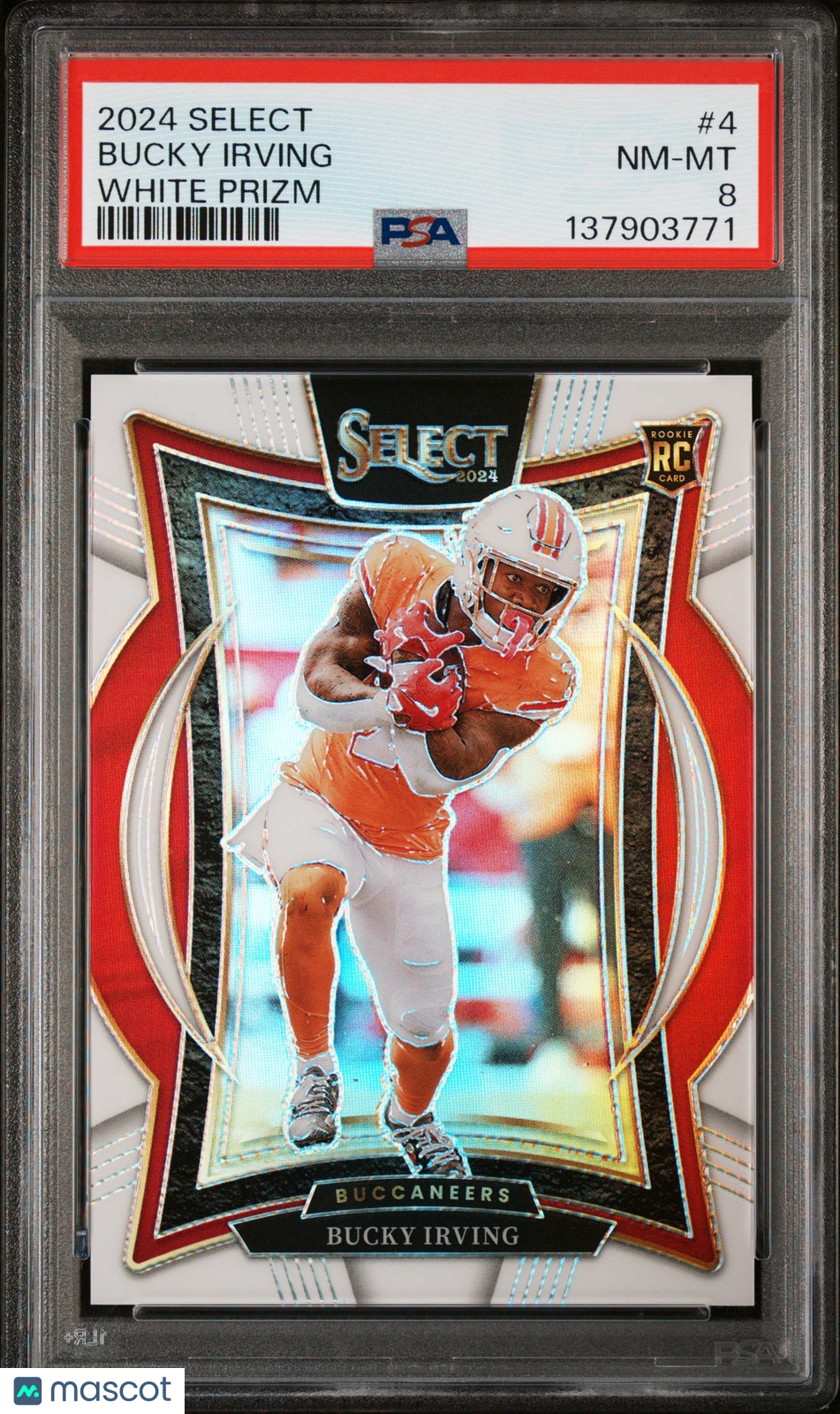 2024 Panini Select Football - BUCKY IRVING - WHITE PRIZM /35 - ROOKIE - PSA -/35