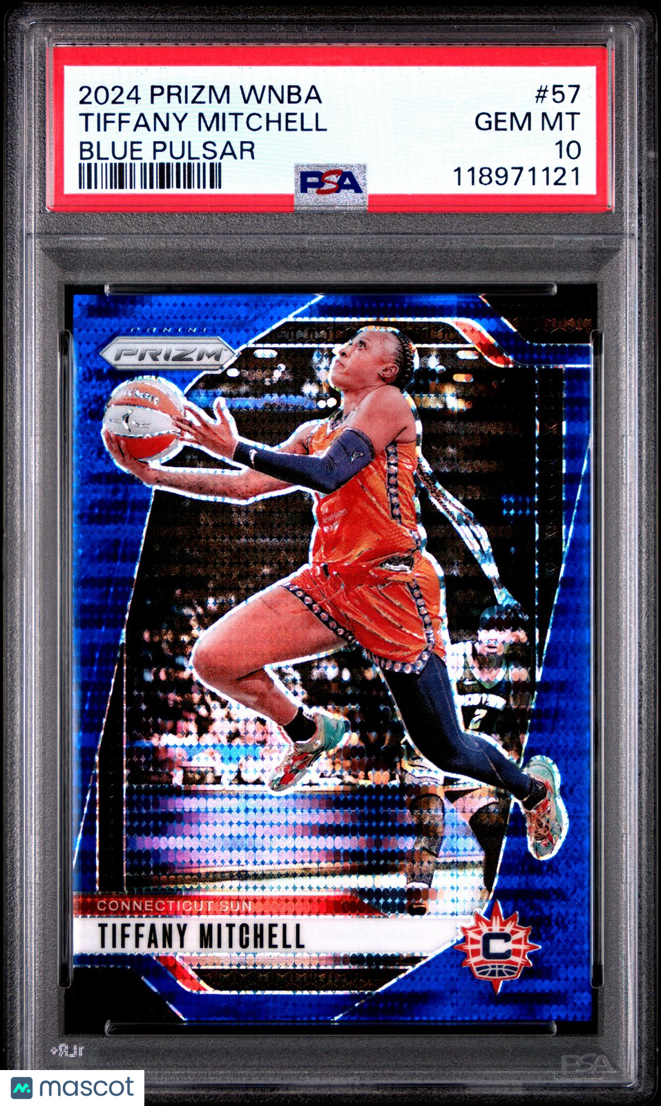 2024 Panini Prizm WNBA - TIFFANY MITCHELL #57 - Blue Pulsar /199 - PSA 10