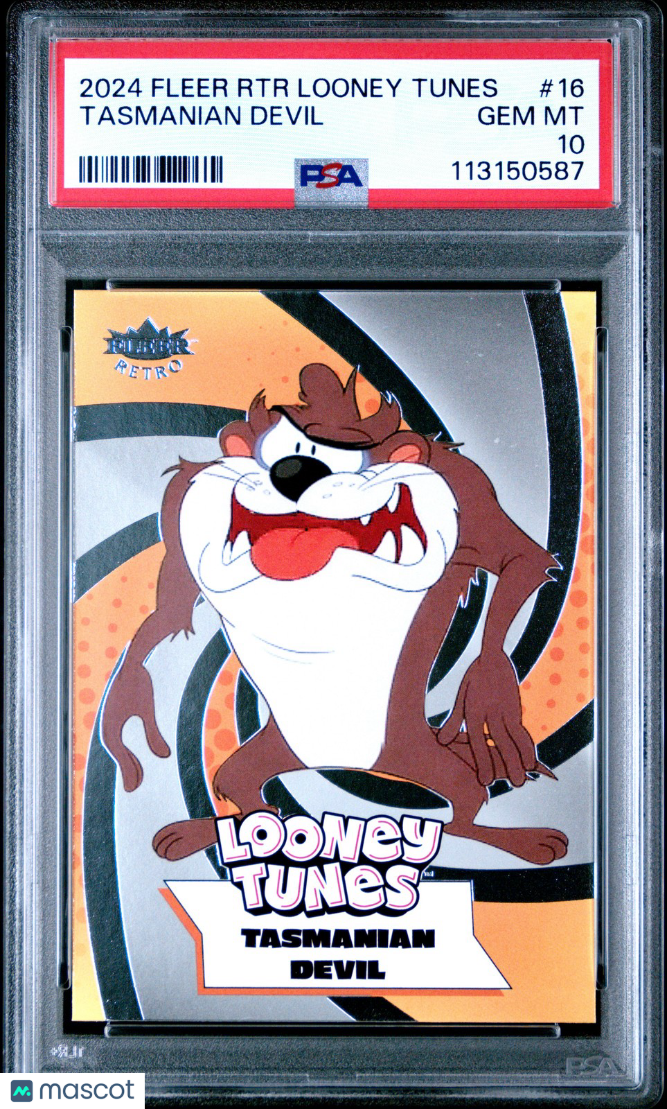 2024 Fleer Retro Looney Tunes -  TASMANIAN DEVIL #16 - PSA 10