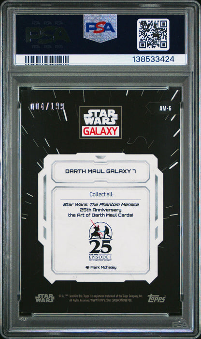 2024 Star Wars Galaxy- DARTH MAUL GALAXY #AM6 - AQUA REFRACTOR - PSA - Aqua /199