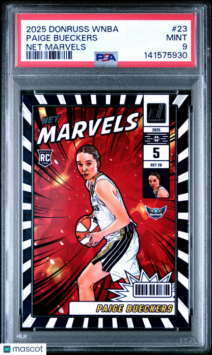 2025 Panini Donruss WNB - PAIGE BUECKERS #23 - Net Marvels Rookie - PSA - ROOKIE