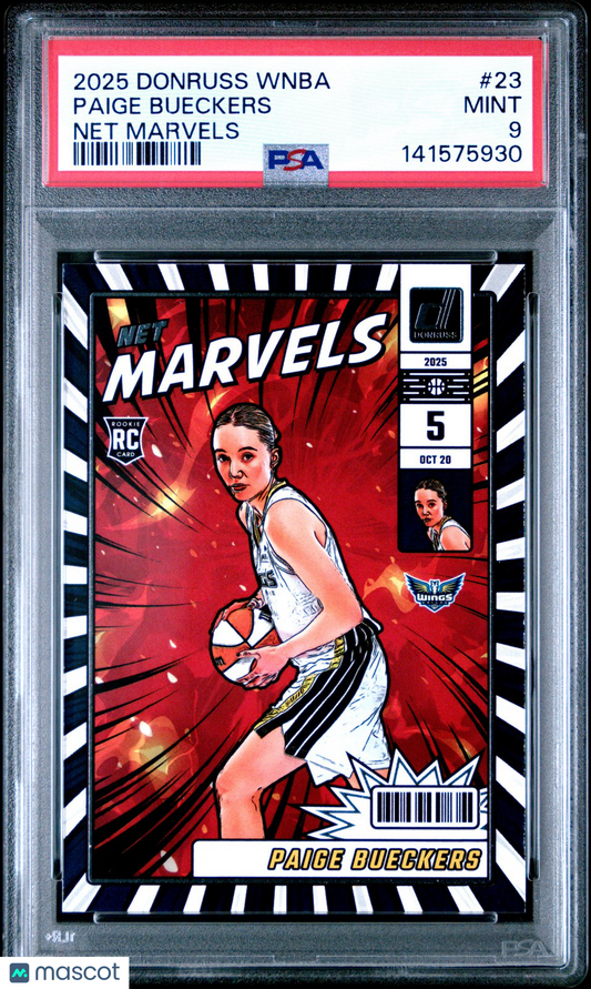 2025 Panini Donruss WNB - PAIGE BUECKERS #23 - Net Marvels Rookie - PSA - ROOKIE