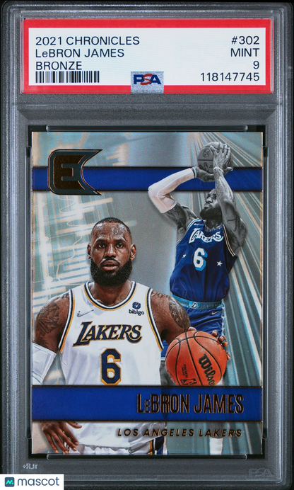 2021 Panini Chronicles Basketball NBA - LeBRON JAMES #302 - BRONZE - PSA
