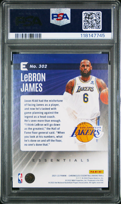 2021 Panini Chronicles Basketball NBA - LeBRON JAMES #302 - BRONZE - PSA