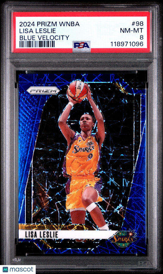 2024 Panini Prizm WNBA - LISA LESLIE #98 - Blue Velocity - PSA