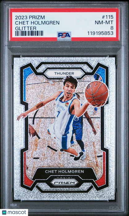 2023 Panini Prizm Basketball NBA - CHET HOLMGREN #115 - Glitter - PSA - GLITTER