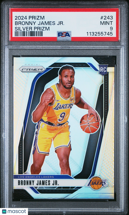 2024 Panini Prizm Basketball NBA - BRONNY JAMES JR. - SILVER PRIZM Rookie - PSA