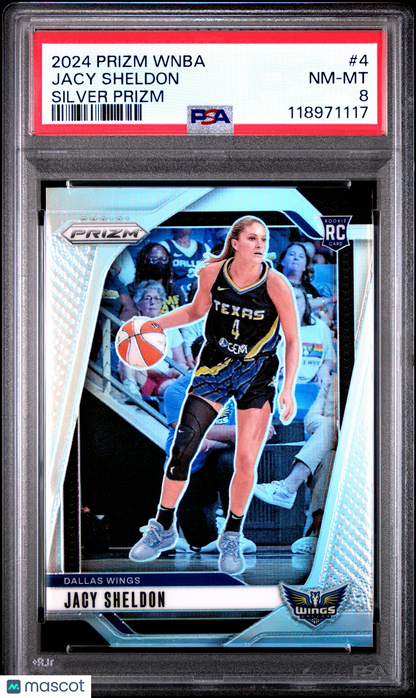 2024 Panini Prizm WNBA - JACY SHELDON #4 - Silver Prizm Rookie - PSA 8 - ROOKIE