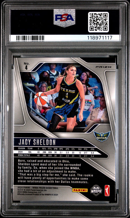 2024 Panini Prizm WNBA - JACY SHELDON #4 - Silver Prizm Rookie - PSA 8 - ROOKIE