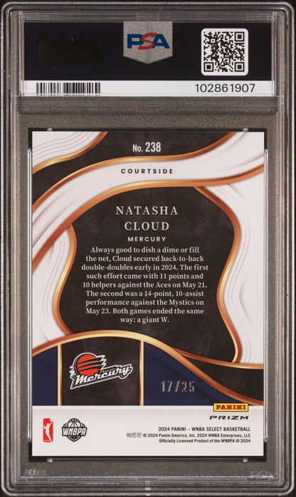 2024 Panini Select WNBA Natasha Cloud #238 Tie Dye Prizm - /25 PSA 9 - /25