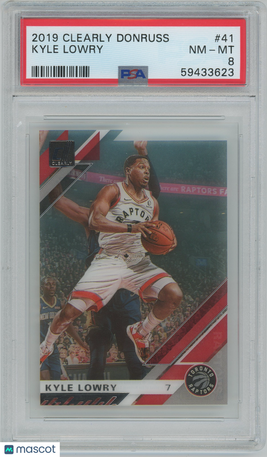 2019 Panini Clearly Donruss Kyle Lowry #41 PSA 8