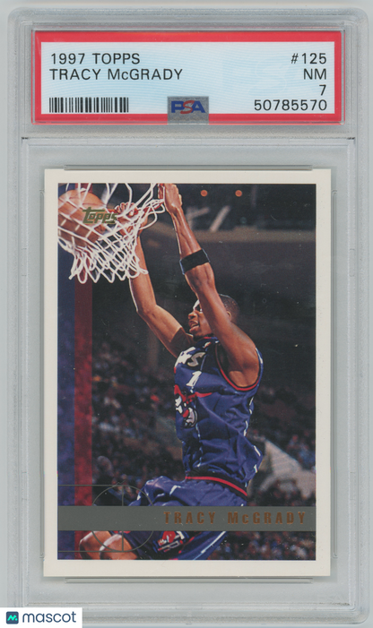 1997 Topps #125 - Tracy McGrady - Raptors ROOKIE HOF - PSA