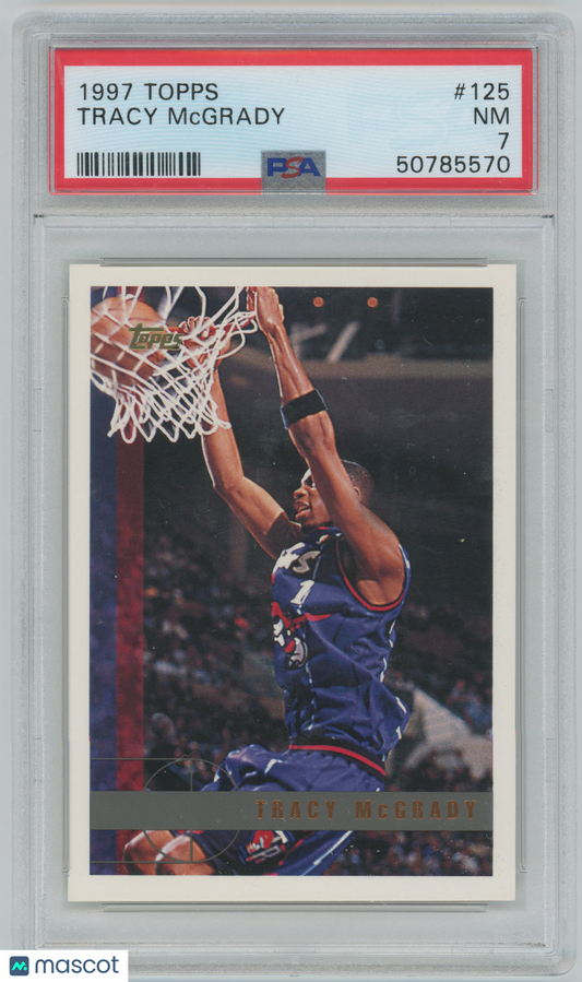 1997 Topps #125 - Tracy McGrady - Raptors ROOKIE HOF - PSA