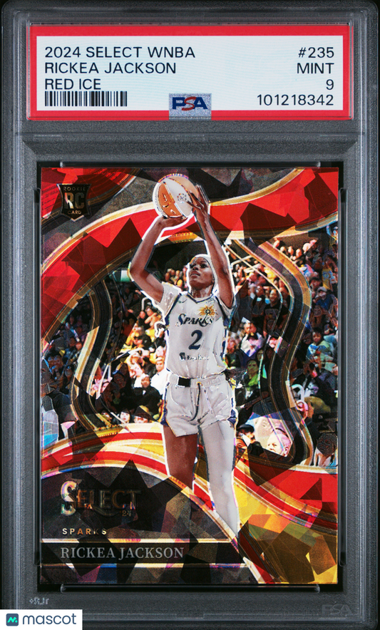 2024 Select WNBA Red Ice Prizm #235 Rickea Jackson RC Rookie PSA 9 ROOKIE