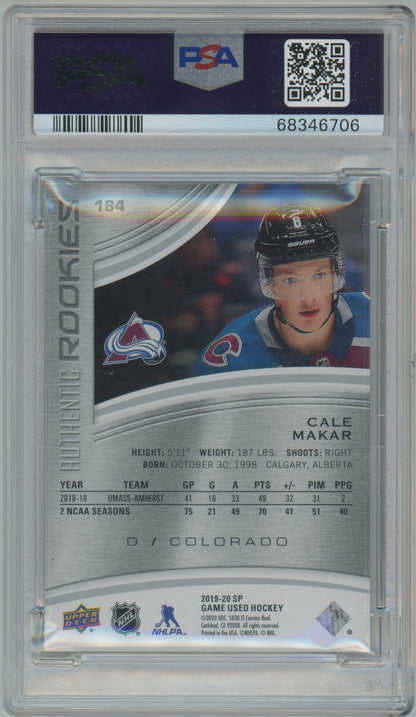 2019 SP Game Used Cale Makar #184 Rainbow -/298 PSA 8 - /298