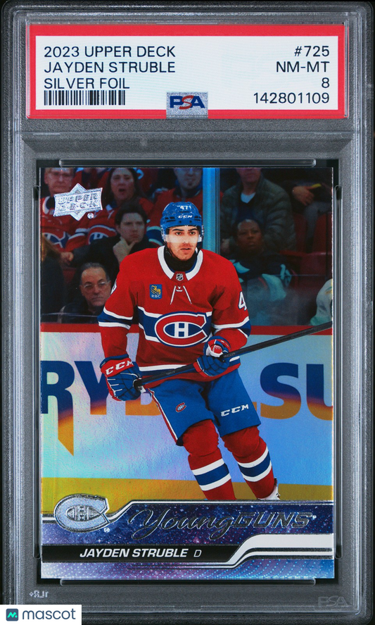 2023 Upper Deck Hockey - Jayden Struble - Young Guns ROOKIE - SILVER FOIL - PSA