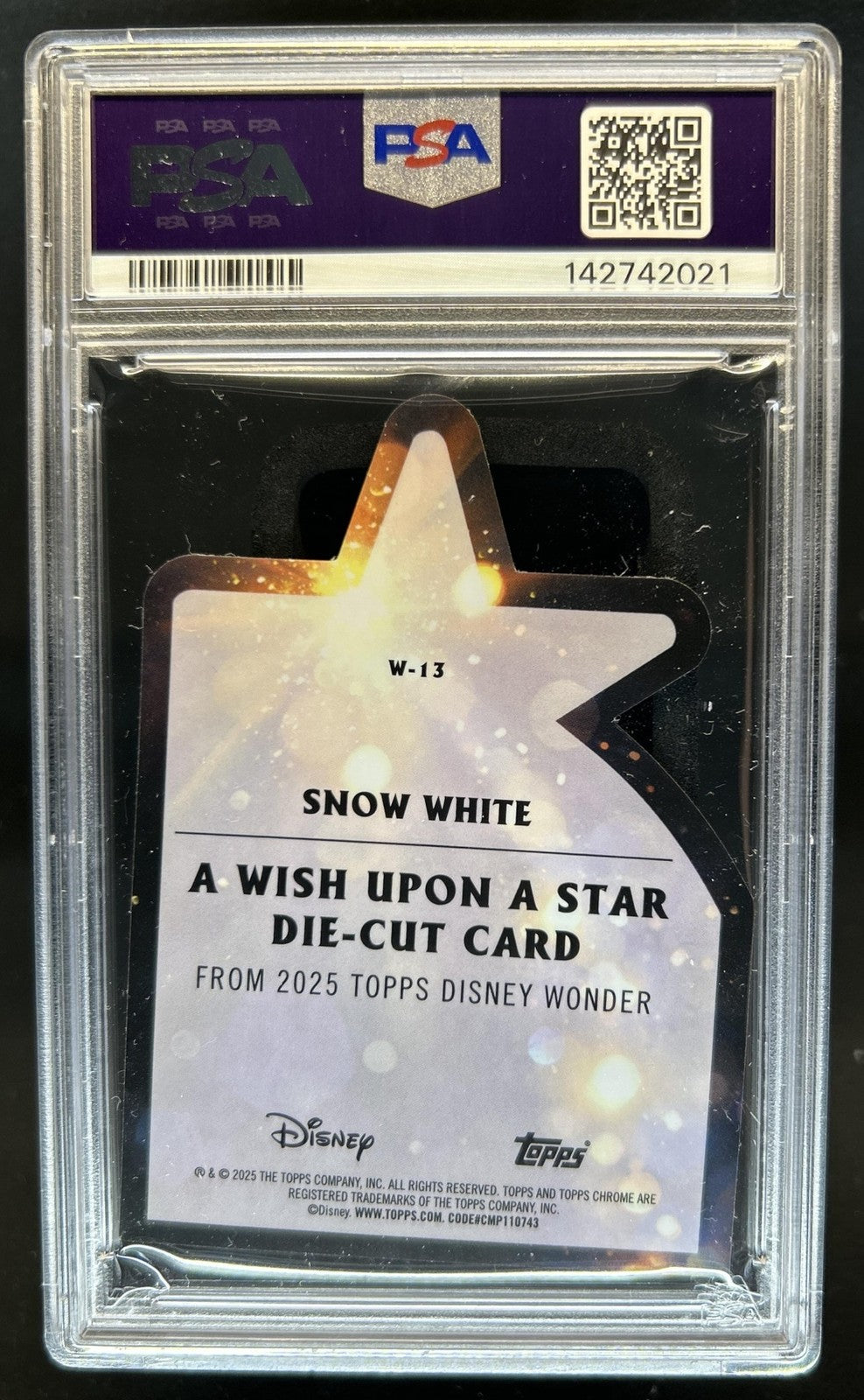 2025 Topps Disney Wonder - Snow White - Wish Upon a Star Chrome Die-Cut - PSA