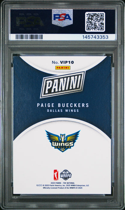 2025 PANINI NSCC VIP PROMO - PAIGE BUECKERS - ROOKIE RC - PSA - ROOKIE