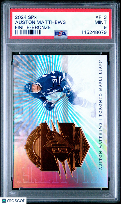 2024 SPx NHL Hockey - AUSTON MATTHEWS #F13 - Finite Bronze /599 - PSA - /599