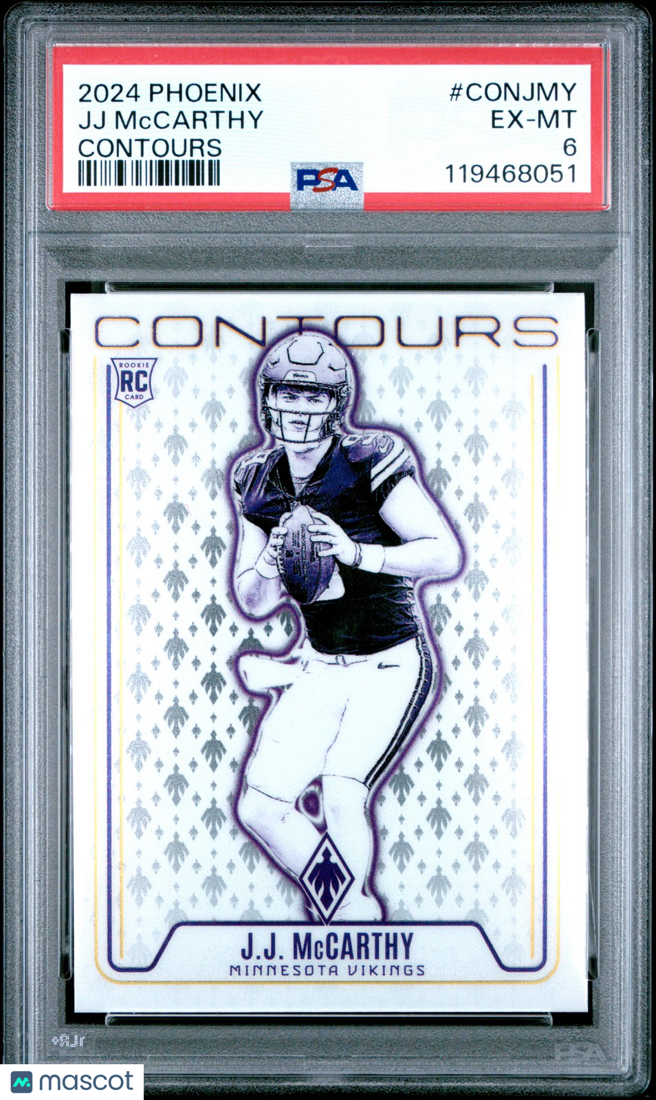 2024 PANINI PHOENIX - JJ McCARTHY #CONJMY - CONTOURS - ROOKIE - PSA