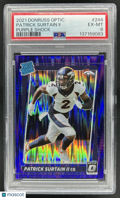 2021 Donruss Optic - Patrick Surtain II - Purple Shock ROOKIE -PSA - ROOKIE